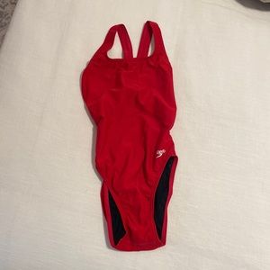 Red speedo bathing suit